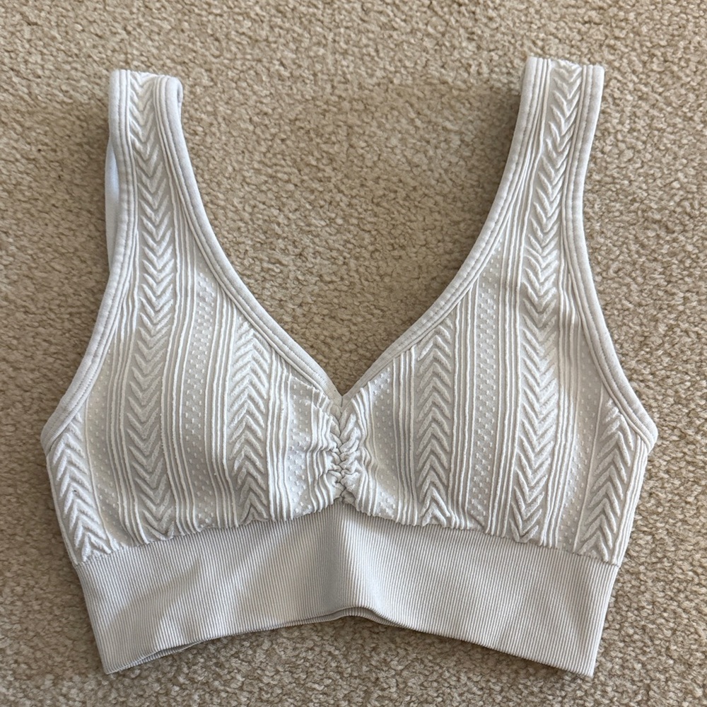 Aerie Cream Patterned Bralette